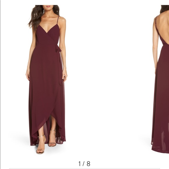 Show me your mumu Mariah wrap dress in merlot - Picture 1 of 4
